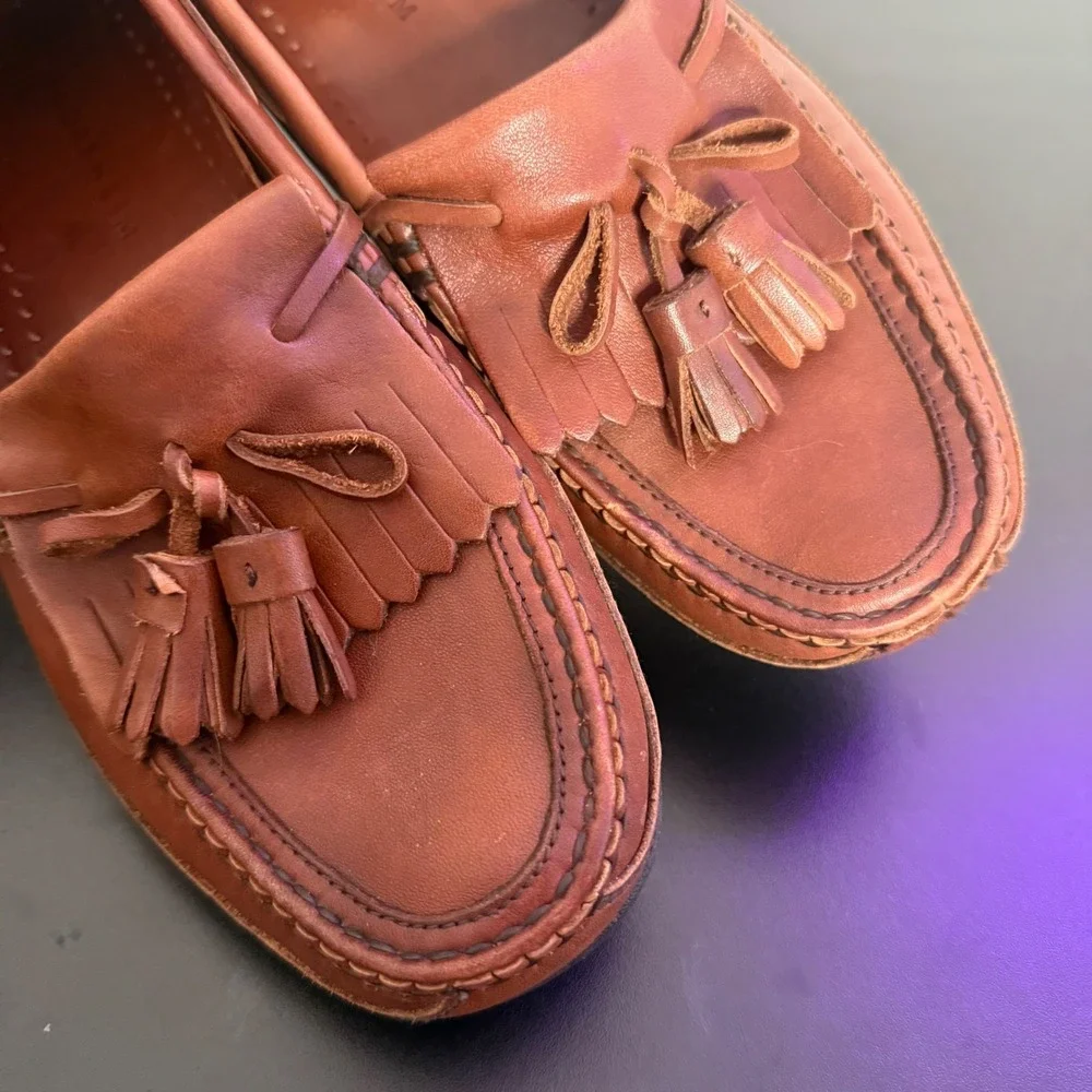 Florsheim Slip On Tassel Loafers Size‎ 8.5 D Brown Leather Dress Shoes Preppy